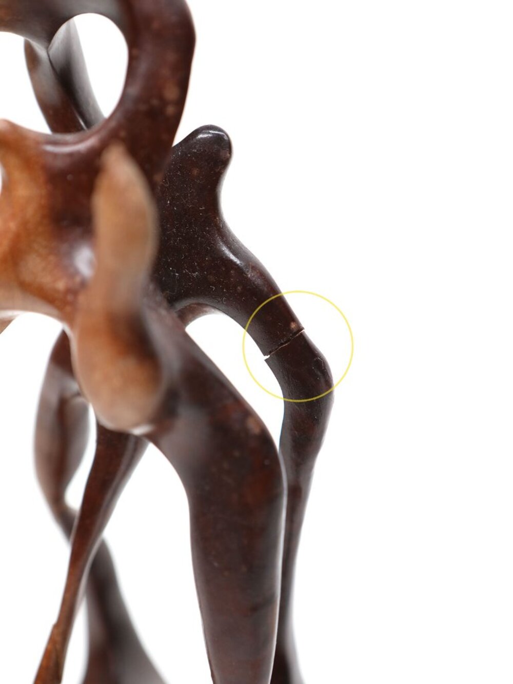 Vintage Mid-Century Modern Abstract Wood Sculpture - Biomorphic Carving - Picture 9 of 14